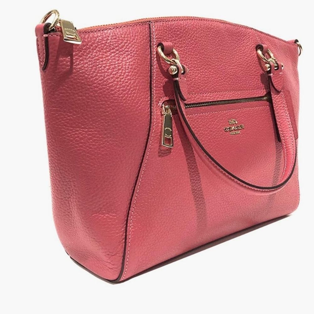 BNWT AUTHENTICATED Coach Leather Coral Satchel